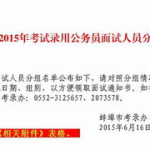 安徽公务员面试名单